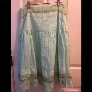 Mint embellished skirt